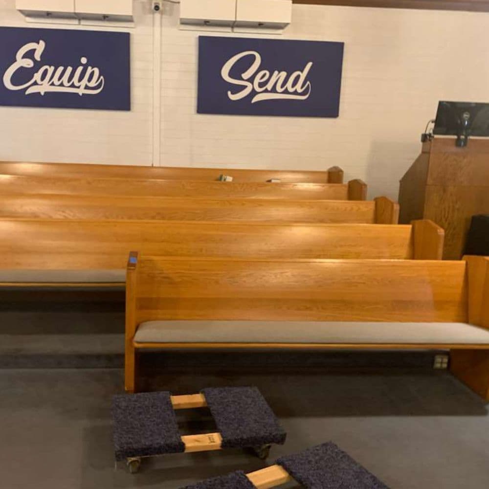 Pew Re-Up Crew restoration project